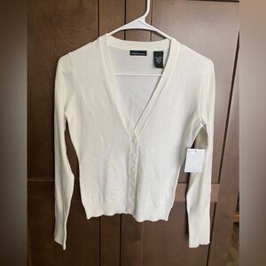 Moda International Cream Button-Up Cardigan